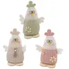 Poule Vichy aux grands yeux 18cm colorée, assortie (x1)
