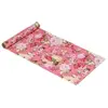 CHAKS Chemin de table tissu Fleurs Roses 3m FETE-13244