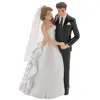 Figurine de mariage - CHAKS - Couple de mariés se tenant la main - Blanc et Noir