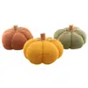 Citrouille tissu coloré 18cm avec queue (x1)