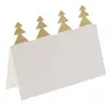 Non communiqué 6 marque-places carton sapin or 9x5cm - chaks 12908