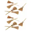 Lot de 10 mini-Balais en paille 5cm