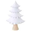 SAPIN CÉRAMIQUE TRONC BOIS 15.2X7.9X23.6CM BLANC