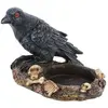Bougeoir Chauffe-plat Corbeau en résine 8 cm