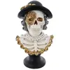 Grand Buste Squelette doré Femme en résine 40,5cm