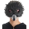 Masque Médecin Peste avec plumes noires simili-cuir