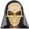 Masque Tête de mort Doré brillant