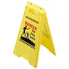 Panneau Signalisation Danger Halloween 53cm jaune