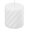Bougie Pilier Torsadée 7,5cm Blanc