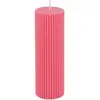 Grande Bougie Pilier Cannelée 5x15cm, Pink Lady