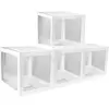 CHAKS Décoration - 4 Cubes en Carton Rigide Personnalisables Blancs - Largeur 30cm
