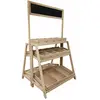 Présentoir - CHAKS - 11552 - Bois massif - 3 niveaux - Ardoise recto/verso - 130 cm