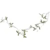 Guirlande de Gui blanc perle avec feuilles givrées artificielle 110cm