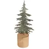 Chaks 11416, Centre de table Sapin métal vert/or 24cm