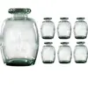 LOT de 6 vases Elisa transparents 16 cm