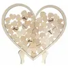 Cadre livre d'or - Non spécifié - 30x27cm - 60 coeurs en bois - Blanc - Mixte