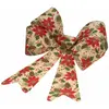 Non communiqué noeud jute poinsettias pommes de pin 36.5x50.8cm - chaks 12297