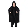 Cape capuche Vampire velours 120cm enfant, Noir