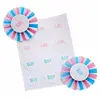 Lot de 6 Badges et 12 Stickers Boy or Girl