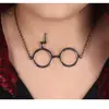 Collier lunettes apprenti sorcier - Argenté / gris - Enfant