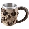 Mug Tête de mort Octopus en résine et métal 10,8cm