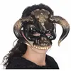 Masque Tête de mort Minotaure bronze