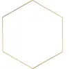 Chaks 11901, Hexagone métal doré à Suspendre, 30cm