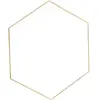 Hexagone métal doré à suspendre, 40cm