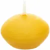 Set de 6 bougies FLOTTANTES, Jaune Moutarde