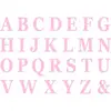 48 LETTRES CAPITALES CARTON ADHÉSIF 13.5CM ROSE
