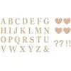 Set de 48 Lettres adhésives et 8 symboles, Rose gold
