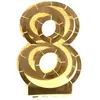 Chaks 12003-81, Structure 63,5cm en Carton/Film pour Ballons, Chiffre 8 Or
