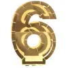 Chaks 12001-81, Structure 63,5cm en carton/film pour ballons, Chiffre 6 Or