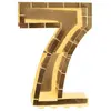 Structure 63,5cm en carton/film pour ballons, Chiffre 7 Or