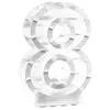 CHAKS Structure 63,5cm en carton/film pour ballons, Chiffre 8 Blanc C-12003