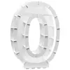 CHAKS Structure 63,5cm en carton/film pour ballons, Chiffre 0 Blanc C-12005