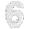 CHAKS Structure 63,5cm en carton/film pour ballons, Chiffre 6 Blanc C-12001