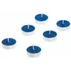 Set de 6 Bougies chauffe-plat paillettes, Bleu Roy