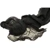 TISSU LAMBEAUX COTON POLYESTER 76CMX6M NOIR