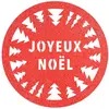 6 SETS DE TABLE PAILLETTES NOËL SAPINS 34CM ROUGE