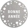 Lot 6 Sets de table Paillettes Premium 34cm BONNE ANNÉE, Argent