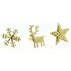 Rond de serviettes Noël en métal bosselé doré 4cm (x1)