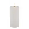 CHAKS Bougie cire flamme led réaliste Rustique Timer 15cm blanche C-12501