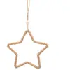 Petite Etoile à suspendre en métal et jute 15cm