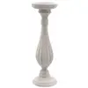 Chaks 12596, Grand Porte-bougie en bois 33,5cm, ivoire