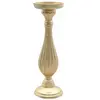 BOUGEOIR PILIER BOIS 10.5X33.5CM OR