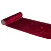 Chaks 12332-16, Chemin de table Velours Shiny Deluxe, Bordeaux