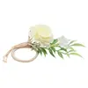 Rond de Serviette Rose 5cm, crème