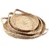 Lot de 3 Plateaux en fibre naturelle ˜ 31cm/26cm/20cm