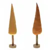 Sapin Velours ambre sur rondin bois 29cm (x1)